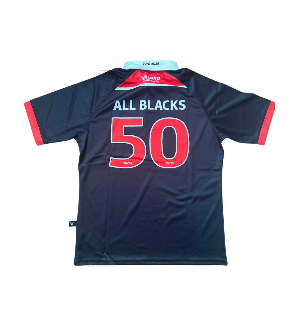 New Earswick All Blacks Semi Fit 50th Anniversary Rugby League Shirt