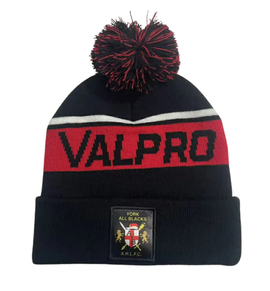 New Earswick All Blacks Rugby League Bobble Hat