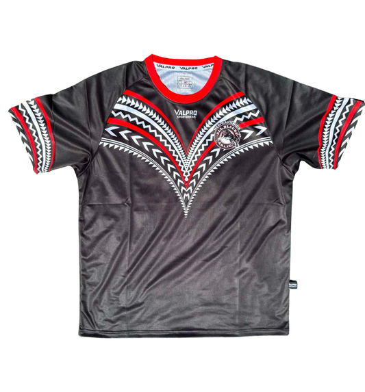 New Earswick All Blacks Rugby League 2026 Tribal Tech T Shirt