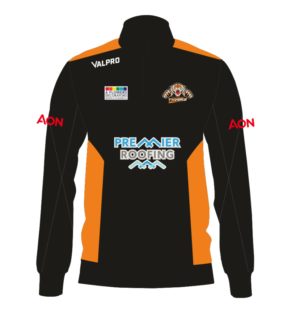 ** PRE ORDER ** Cottingham Tigers U6s Rugby League 1/4 Zip top