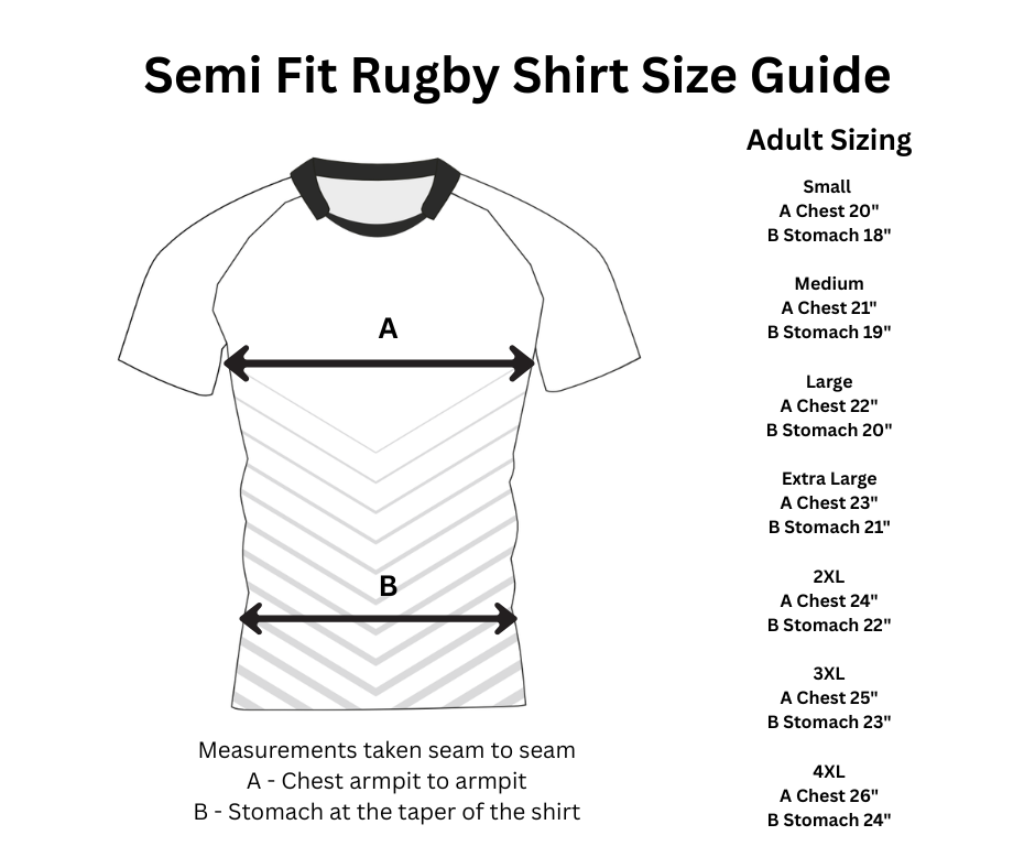 New Earswick All Blacks Semi Fit 50th Anniversary Rugby League Shirt
