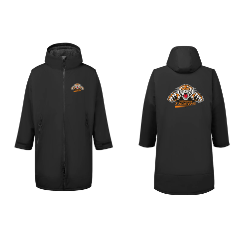 Cottingham Tigers Changing Robe / Touchline Coat Black/Grey